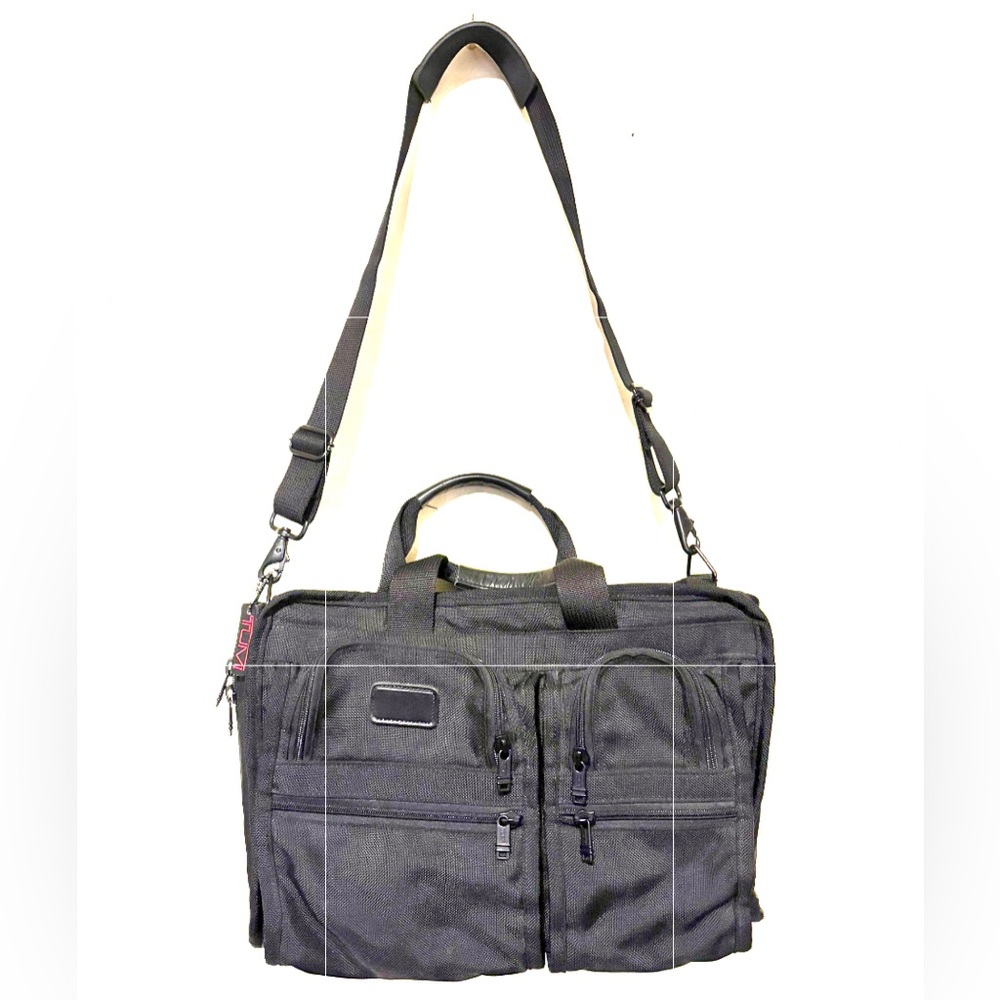 Vintage TUMI Black Ballistic Expandable Nylon/Leather Laptop/Briefcase Bag - Picture 12 of 12